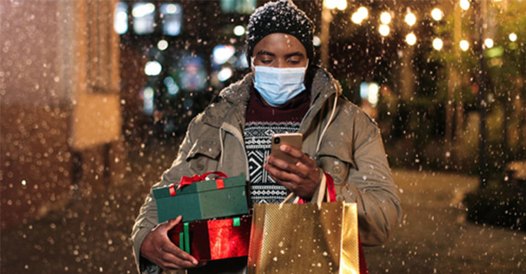 Man going through the holidays in quarantine
